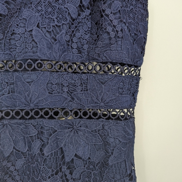 Bardot | NWT Koko Floral Lace Navy Blue Sleeveless Midi Dress - Picture 10 of 10